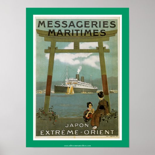 "Japon Extreme-Orient"-berichtensectoren Maritimes Poster (Voorkant)