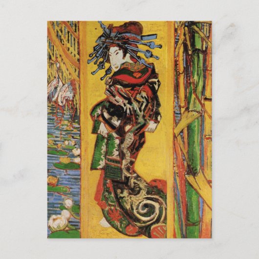 Japonaiserie, Oiran (Courtesan) Van Gogh Fine Art Briefkaart (Voorkant)