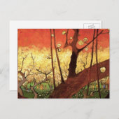 Japonisme: De bloeiende pruimelboom van Vincent va Briefkaart (Voorkant / Achterkant)