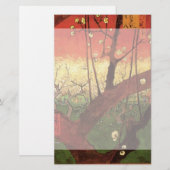 Japonisme: De bloeiende pruimelboom van Vincent va Briefpapier (Voorkant / Achterkant)