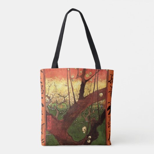 Japonisme: De bloeiende pruimelboom van Vincent va Tote Bag (Achterkant)