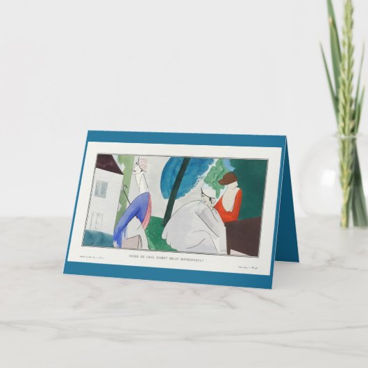 Japonnen van Paul Poiret Volgens Boussingault Feestdagen Kaart (Voorkant)