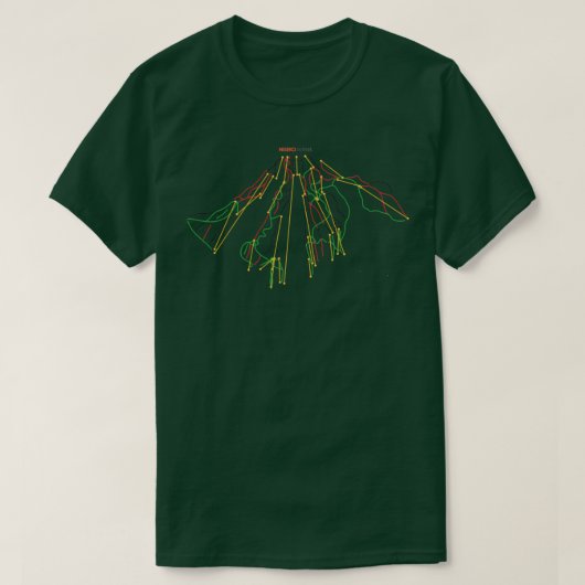 Japow Heaven Piste Map T-shirt (Design voorkant)