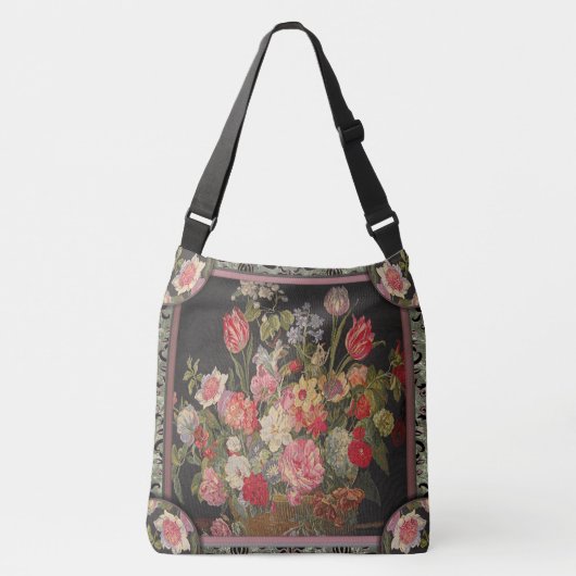 Jaquesbloom Victoriaans Floral  Pattern Crossbody Tas (Voorkant)