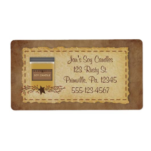 Jar Candle Business Label (Voorkant)