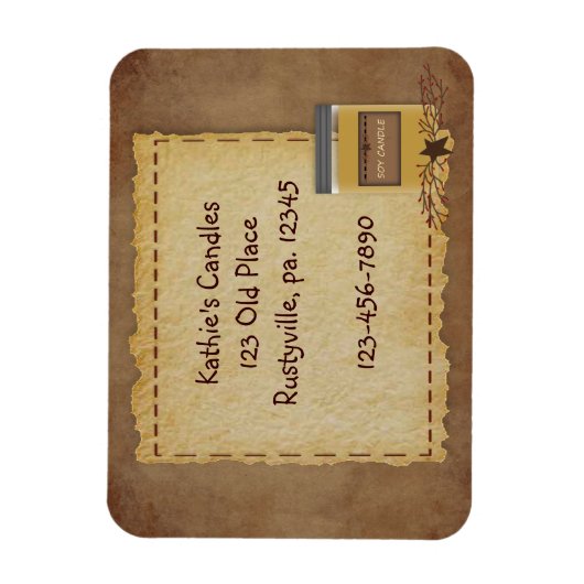 Jar Candle Business Magnet Magneet (Verticaal)