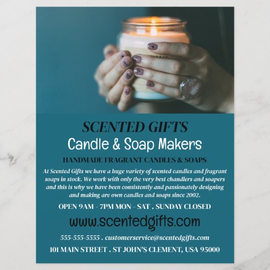 Jar Candle, Candle & Soap Maker Adverteren Flyer (Voorkant)
