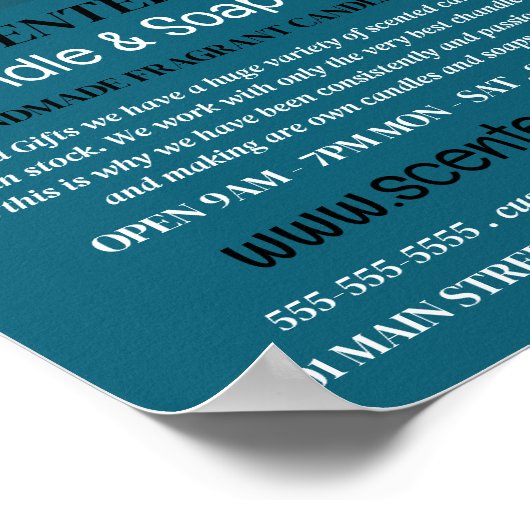 Jar Candle, Candle & Soap Maker Adverteren Poster (Hoek)