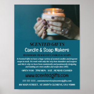 Jar Candle, Candle & Soap Maker Adverteren Poster