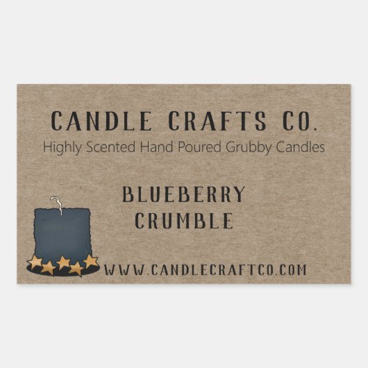 Jar Candle Country Custom Scent Business Label (Voorkant)