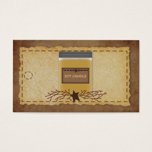 Jar Candle Hang Label Visitekaartjes (Voorkant)