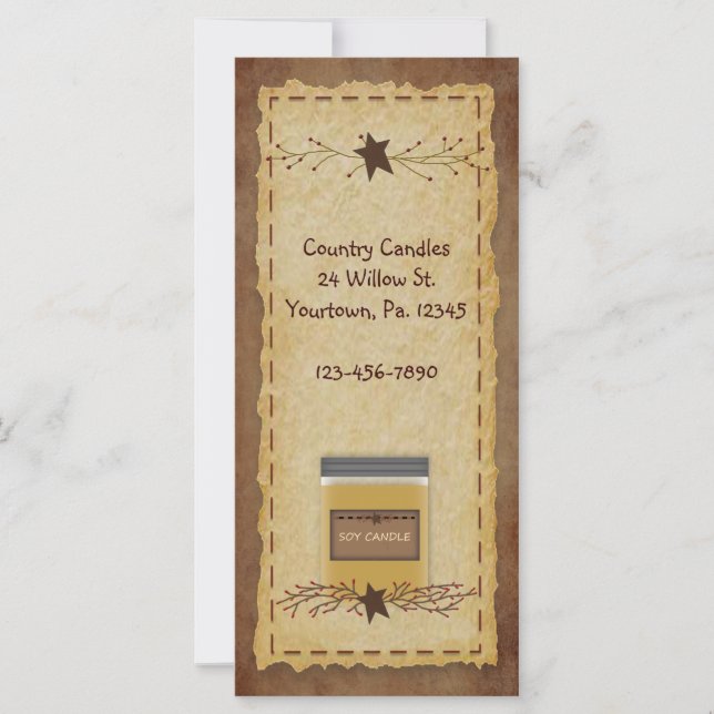 Jar Candle Rack Kaart Bladwijzer (Voorkant)