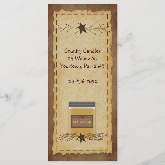 Jar Candle Rack Kaart Bladwijzer (Voorkant)