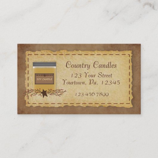 Jar Candle Visitekaartje (Voorkant)