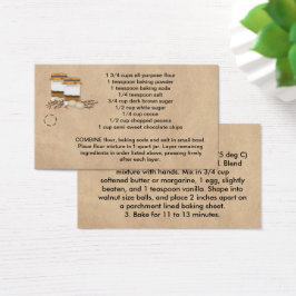 Jar Chocolate Chip Cookie Mix Hang Label Visitekaartje