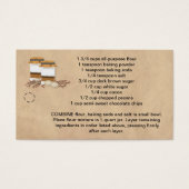Jar Chocolate Chip Cookie Mix Hang Label Visitekaartje (Voorkant)