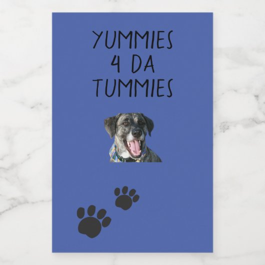 Jar Dog Treat Label Voedselcontainer Etiket (Enkel label)