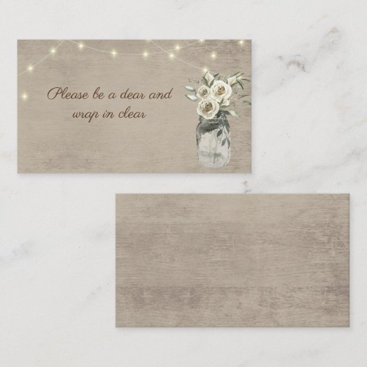 Jar en Lichten Visitekaartje (Voorkant / Achterkant)