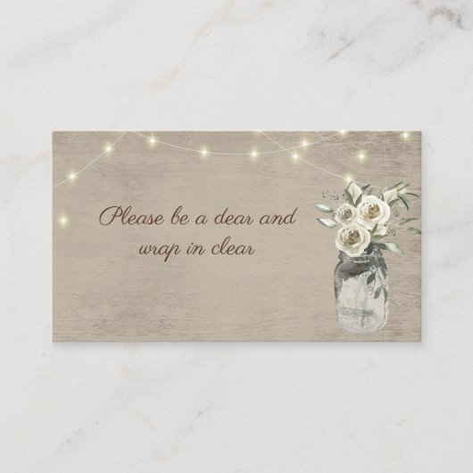 Jar en Lichten Visitekaartje (Voorkant)