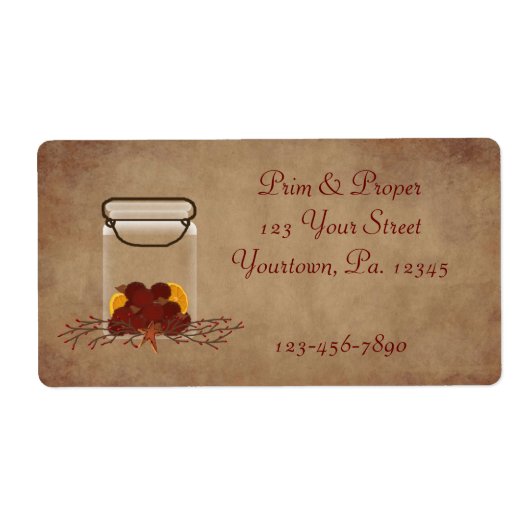 Jar Fixins - Productlabel Etiket (Voorkant)