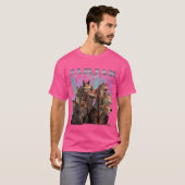 Jar Jar Retroribute familie grappig T-shirt (Voorkant volledig)