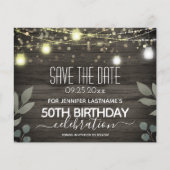 Jar Light 50th Birthday Save the Date Budget (Voorkant)