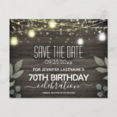 Jar Light 70th Birthday Save the Date Budget (Voorkant)