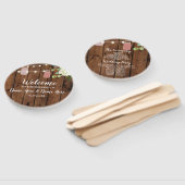 Jar Lights Bloemen Houten Kruiken Huwelijksprogram Handwaaier (Niet-gemonteerd)