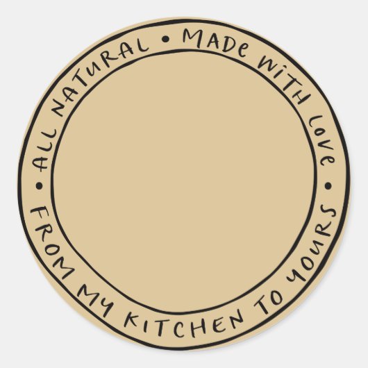 Jar / Spice Natuurlijke Organische Sticker Label (Voorkant)