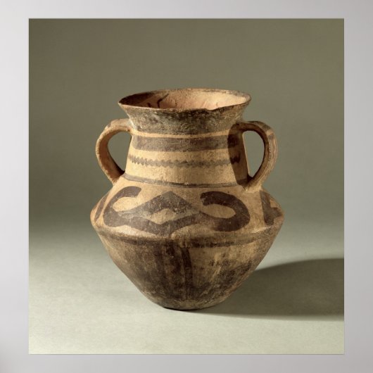 Jar, uit de provincie Gansu, c.1300-700 BC Poster (Voorkant)