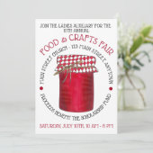 Jar van Jelly Jam Food Craft Fair Festival Kaart (Staand voorkant)