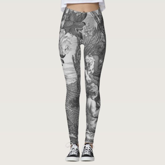 Jarangels cherubs sketch leggings (Voorkant)