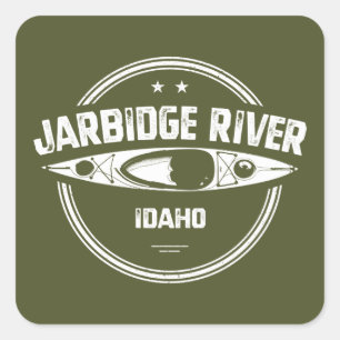 Jarbidge River Idaho Kayaking Vierkante Sticker
