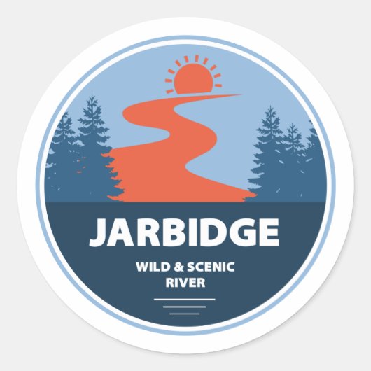 Jarbidge Wild en de Schilderachtig rivier Idaho Ronde Sticker (Voorkant)
