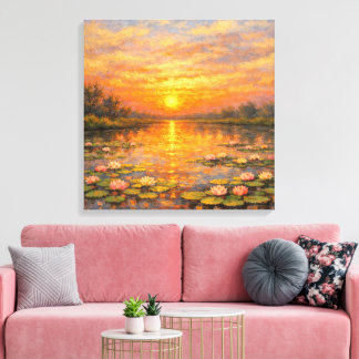 Jardim de Espelhos e Céu Canvas Afdruk