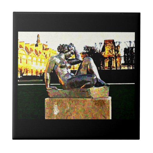 Jardin D' Tuilleries Paining Tegeltje (Voorkant)