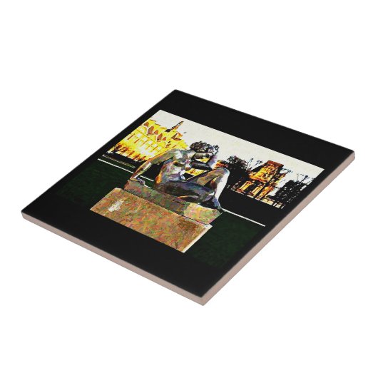 Jardin D' Tuilleries Paining Tegeltje (Zijkant)