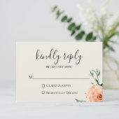 Jardin De Fleurs Bruiloft RSVP Kaart (Staand voorkant)