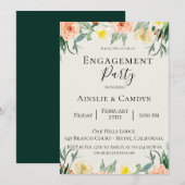 Jardin De Fleurs Engagement Party Uitnodiging (Voorkant / Achterkant)