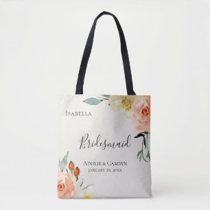 Jardin De Fleurs gepersonaliseerde Bridesmaid Tote Bag