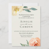 Jardin De Fleurs Smaragd Bruiloft Uitnodiging (Voorkant)