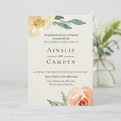 Jardin De Fleurs Smaragd Bruiloft Uitnodiging (Staand voorkant)