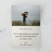 Jardin De Fleurs Trouwfoto Dank je kaart (Binnen)