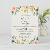 Jardin de Fleurs Wedding Invitation Kaart (Staand voorkant)