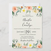 Jardin de Fleurs Wedding Invitation Kaart (Voorkant)