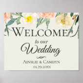 Jardin De Fleurs Wedding Welcome Poster (Voorkant)
