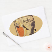 Jardin de Paris - Toulouse-Lautrec Ovale Sticker (Envelop)