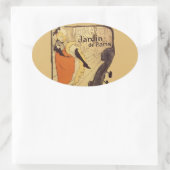 Jardin de Paris - Toulouse-Lautrec Ovale Sticker (Tas)