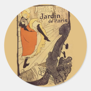 Jardin de Paris - Toulouse-Lautrec Ronde Sticker