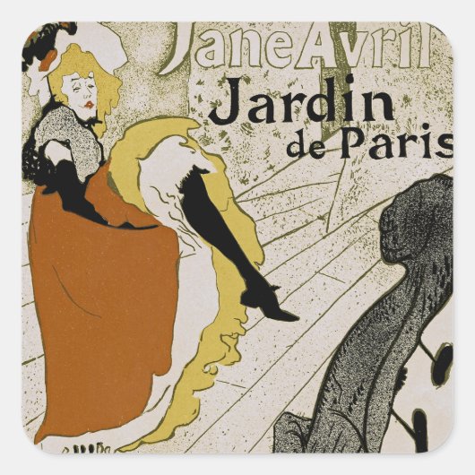 Jardin de Paris Vierkante Sticker (Voorkant)